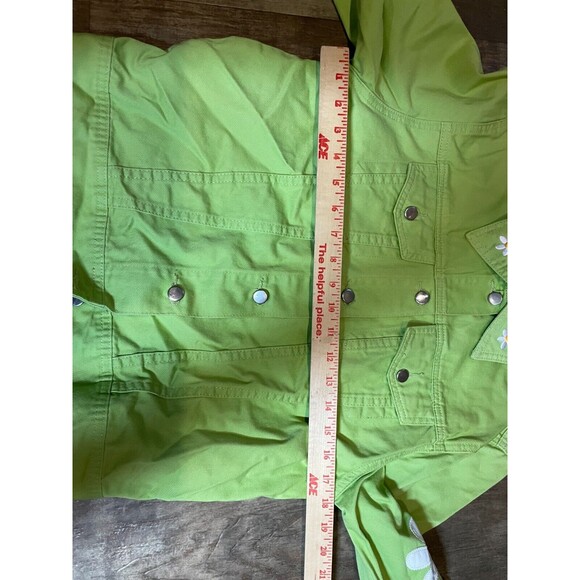 Lighthouse Apparel Jacket Womens Small S Light Green Floral Embordered Button Up - Picture 5 of 6